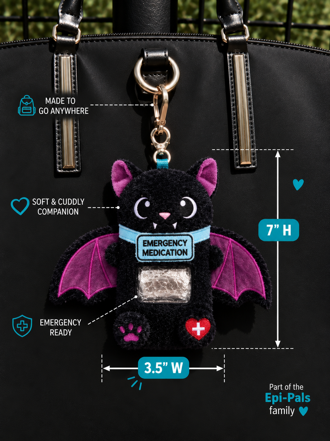 Epi-Pal™ Plush Medication Carrier - LIMITED EDITION BAT