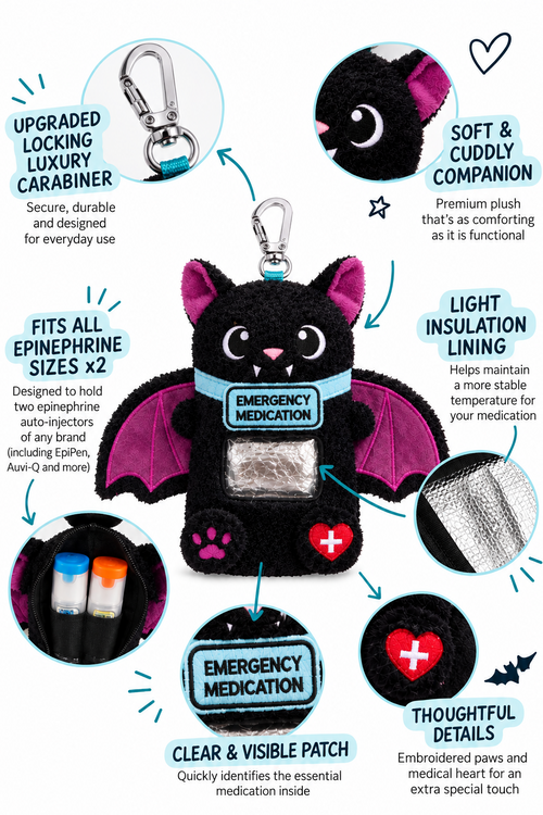 Epi-Pal™ Plush Medication Carrier - LIMITED EDITION BAT