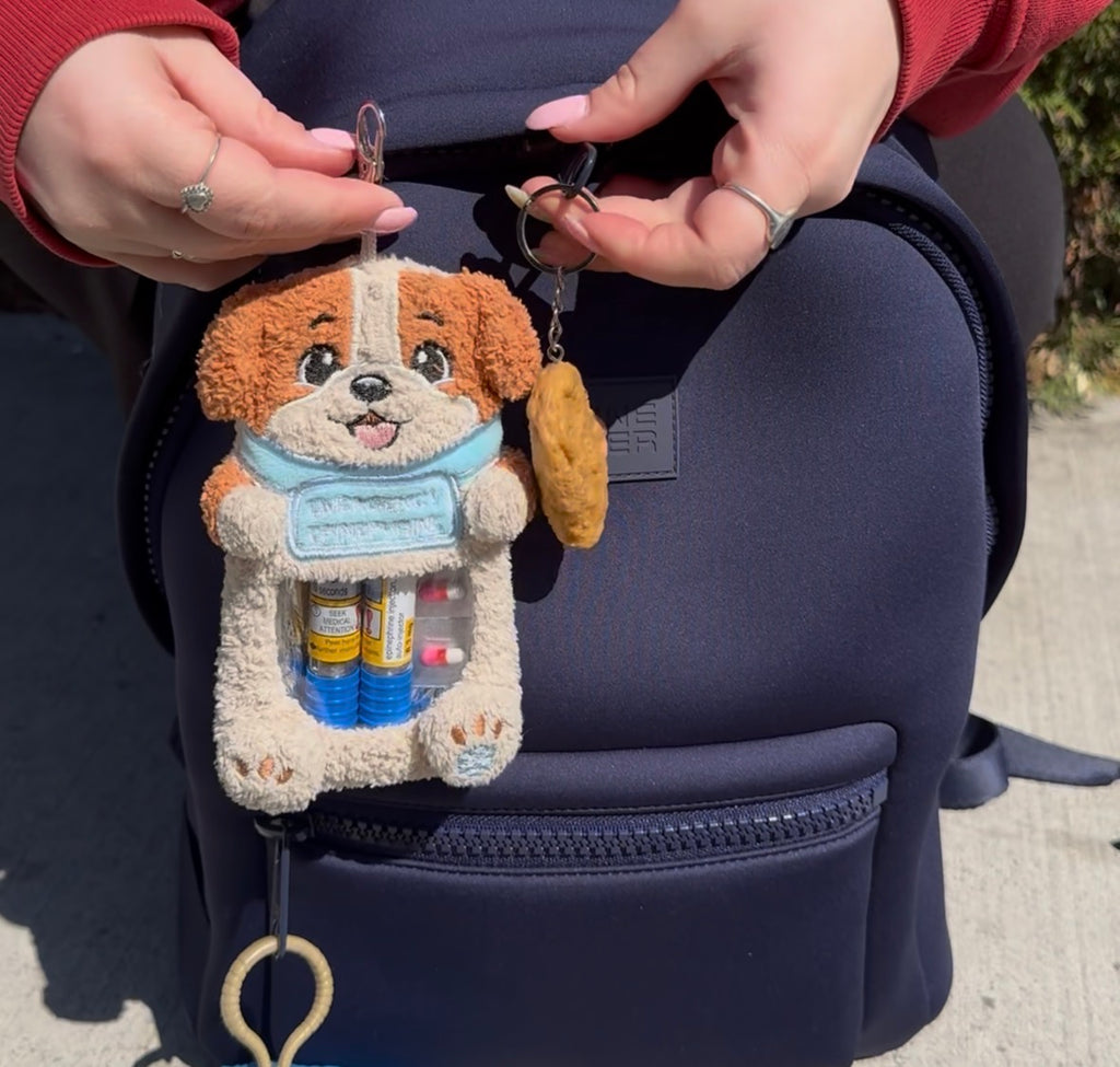 (PRE-ORDER): Epi-Pal™ Peanut Pup – Plush Emergency Epinephrine Carrier