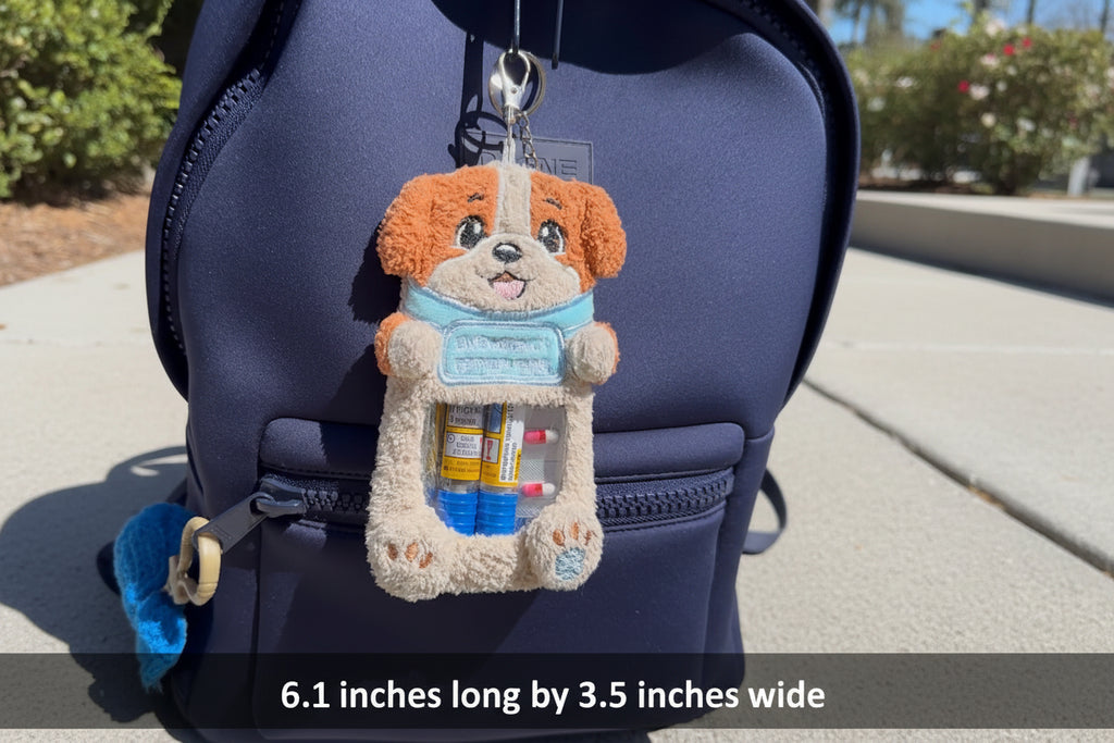 (PRE-ORDER): Epi-Pal™ Peanut Pup – Plush Emergency Epinephrine Carrier