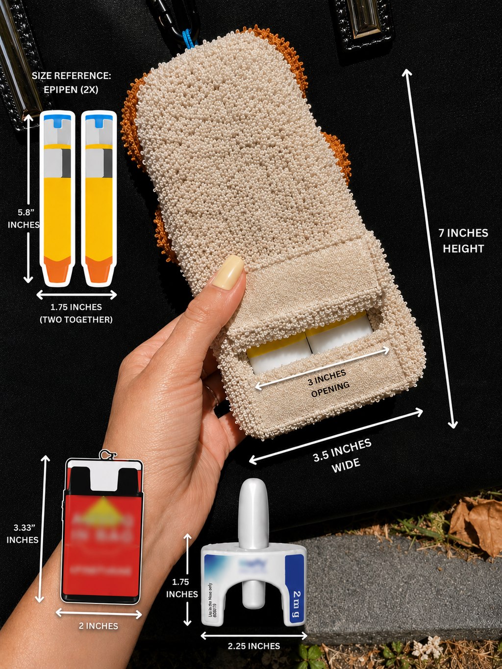 Epi-Pal™ Plush Emergency Epinephrine Carrier - Milk Meow